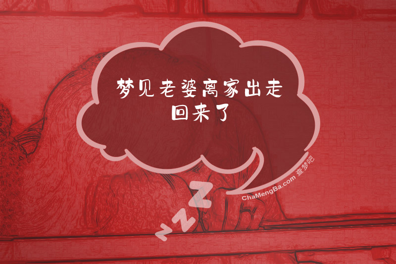 梦见老婆离家出走回来了