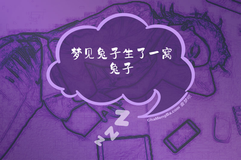 梦见兔子生了一窝兔子
