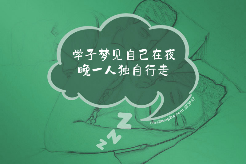 学子梦见自己在夜晚一人独自行走