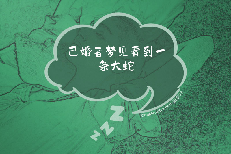 已婚者梦见看到一条大蛇