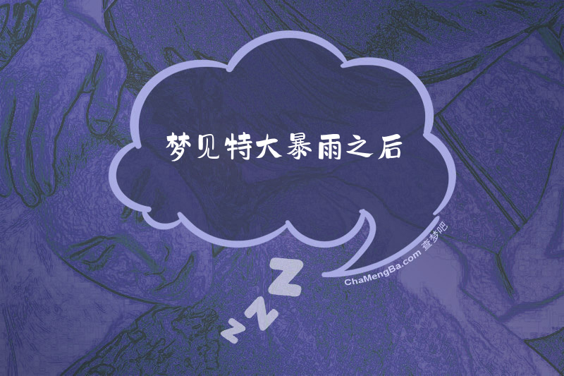 梦见特大暴雨之后