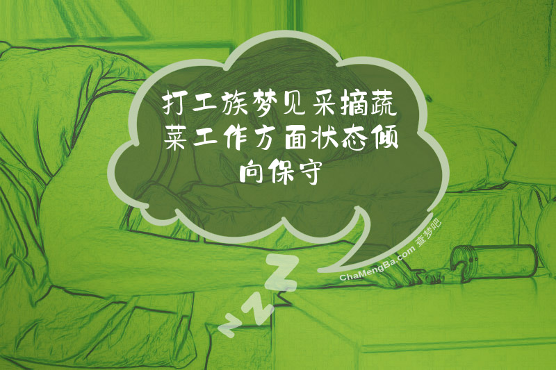 打工族梦见采摘蔬菜工作方面状态倾向保守
