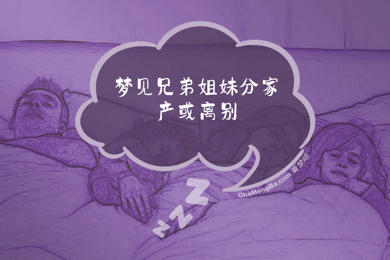 梦见兄弟姐妹分家产或离别