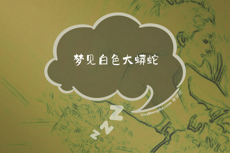 梦见白色大蟒蛇