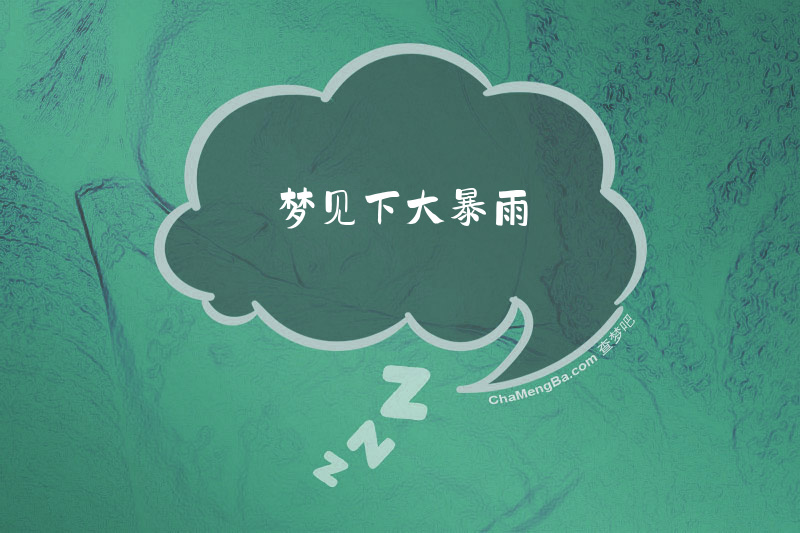 梦见下大暴雨