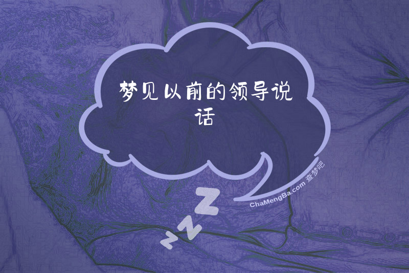 梦见以前的领导说话