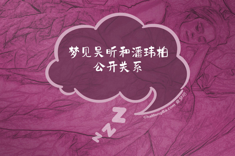 梦见吴昕和潘玮柏公开关系