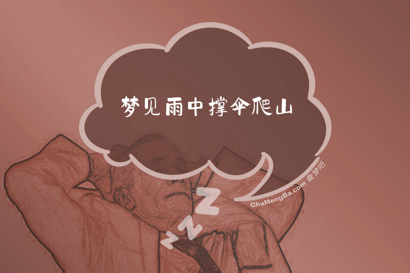 梦见雨中撑伞爬山