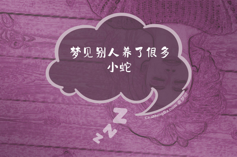 梦见别人养了很多小蛇