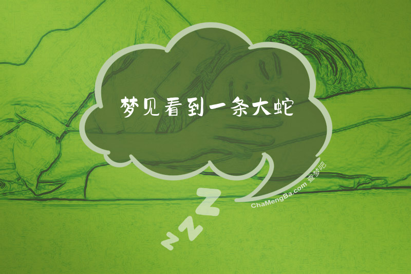 梦见看到一条大蛇