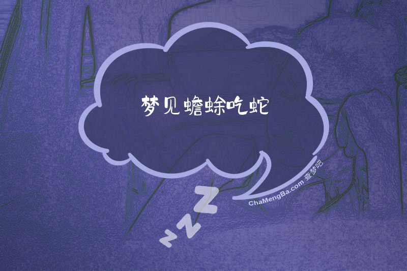 梦见蟾蜍吃蛇
