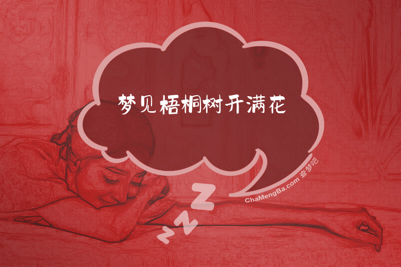 梦见梧桐树开满花