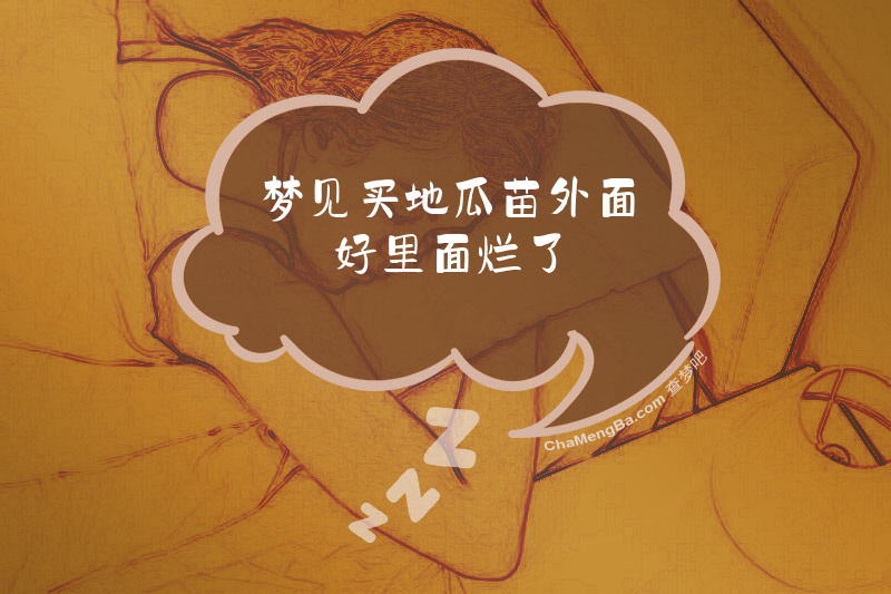 梦见买地瓜苗外面好里面烂了