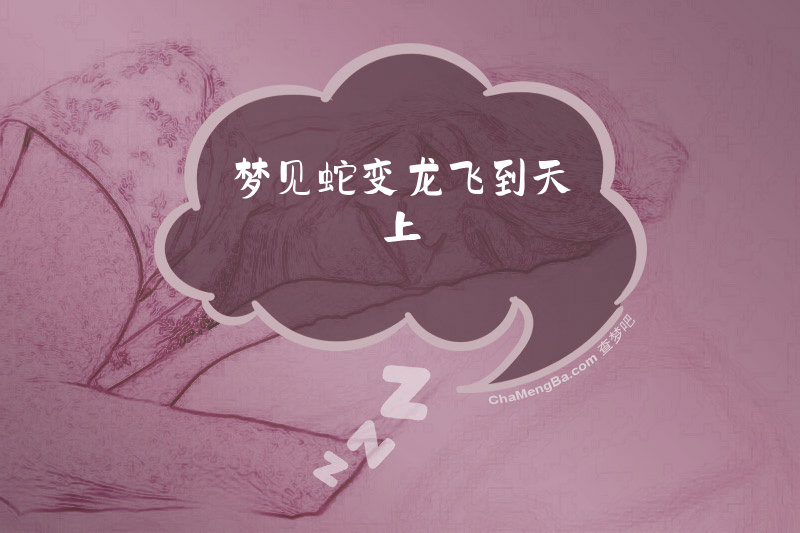 梦见蛇变龙飞到天上