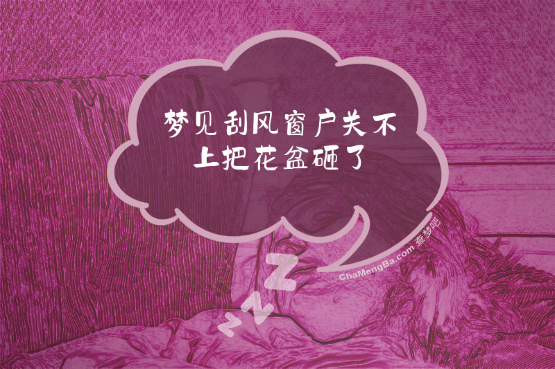 梦见刮风窗户关不上把花盆砸了