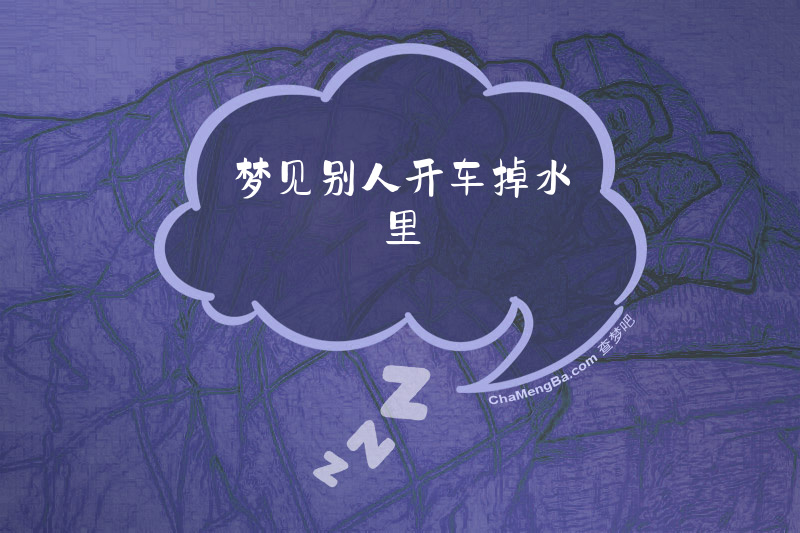 梦见别人开车掉水里