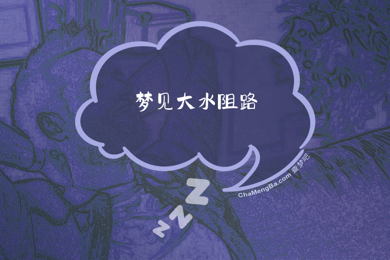 梦见大水阻路